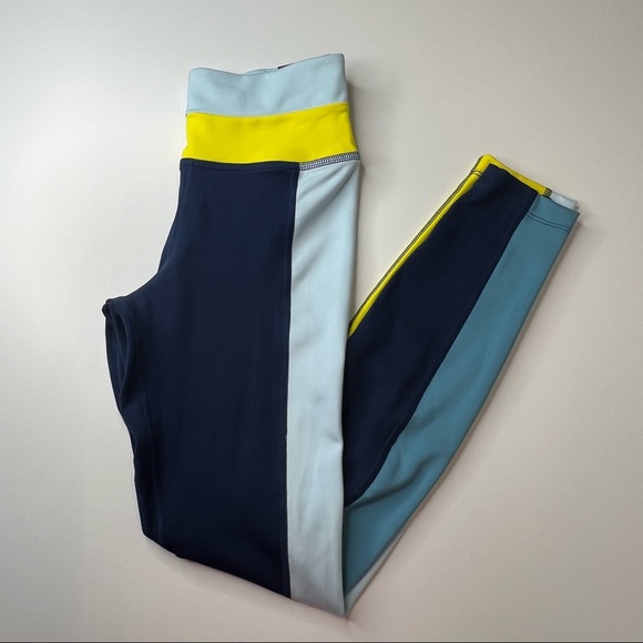 NIKE Blue & Yellow Colorblock Leggings, Mid Rise, Multiple Sizes, NWT!! - Picture 5 of 11